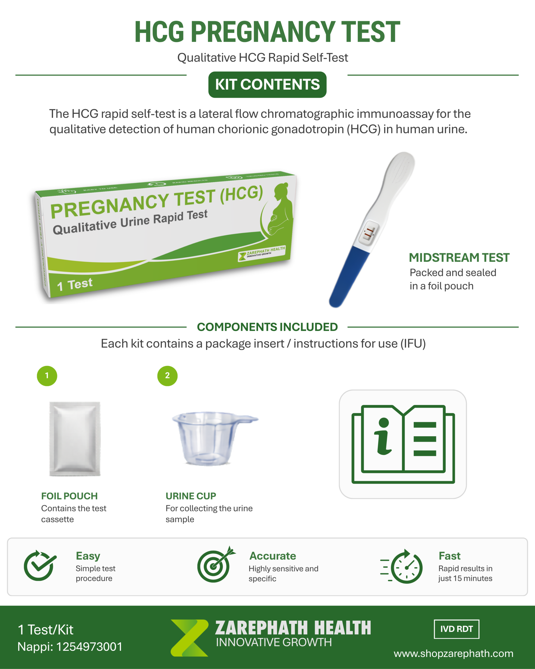 Home Pregnancy Test (HCG) – Rapid Urine Test - Image 2
